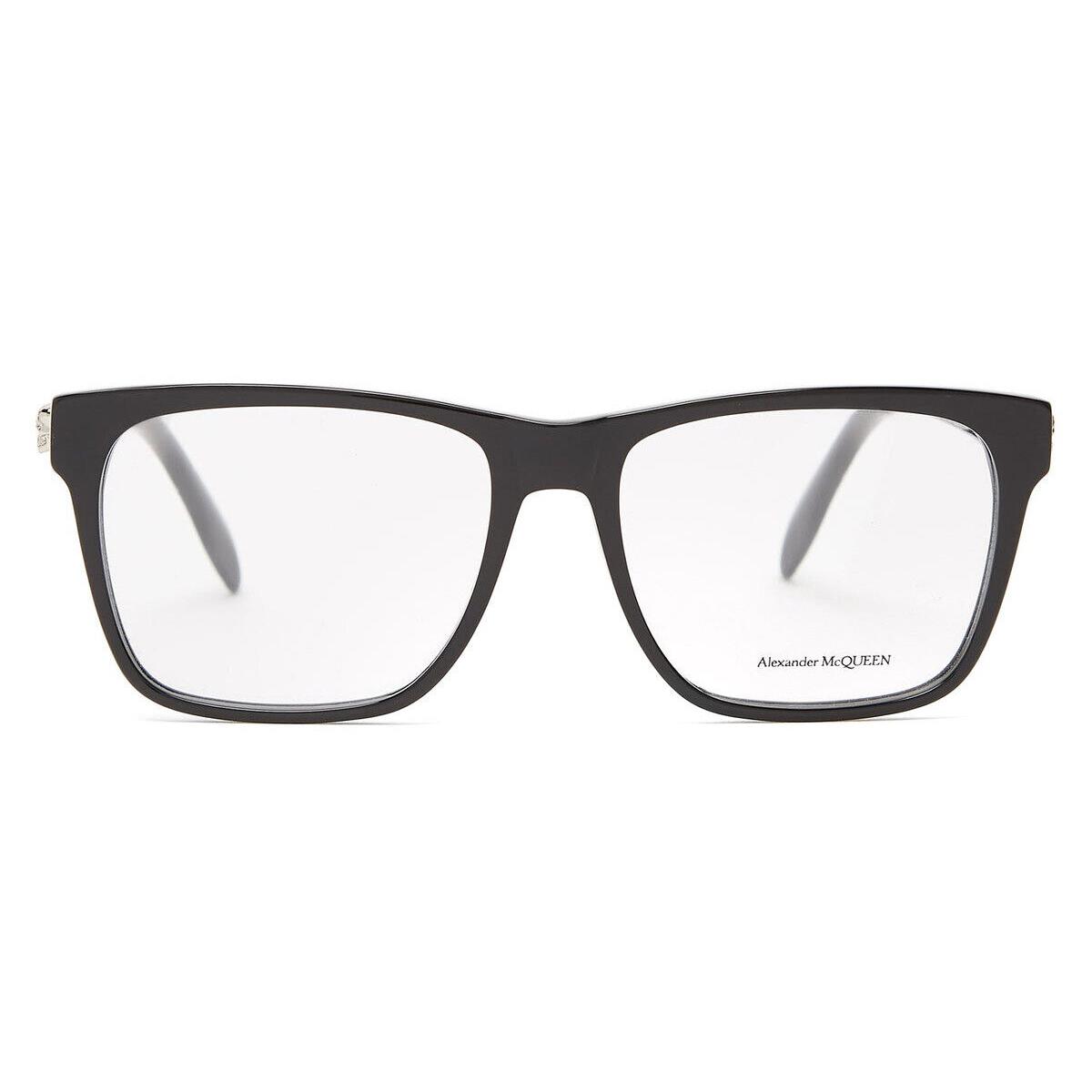 Alexander Mcqueen AM0282O Eyeglasses Men Black Rectangle 55mm