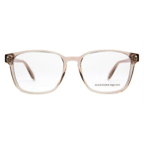 Alexander Mcqueen AM0244O Men Eyeglasses Beige Rectangle 53mm