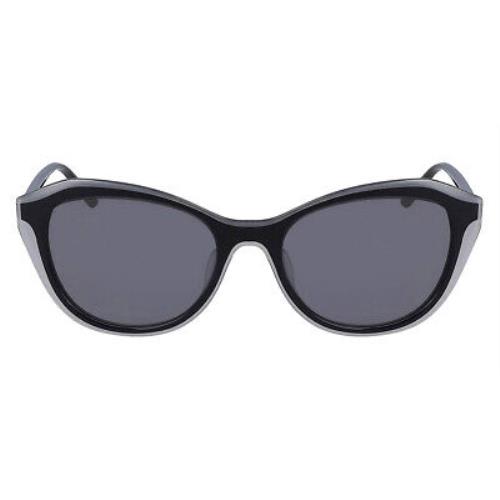 Dkny DK508S Sunglasses Women Cat Eye Gray / Black 54mm