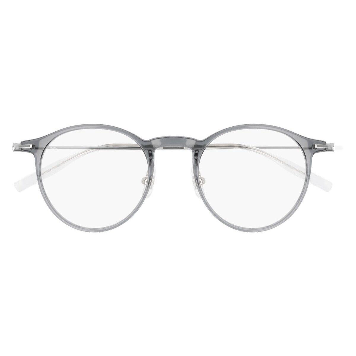 Montblanc MB0099O Eyeglasses Men Silver Round 48mm