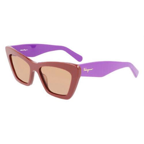 Salvatore Ferragamo SF929S Sunglasses Dark Brown/violet 55mm