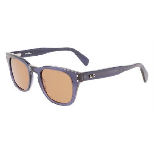 Salvatore Ferragamo SF1057S Sunglasses Blue Transparent 49mm