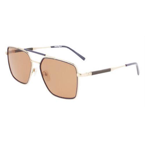 Salvatore Ferragamo SF298S Sunglasses Gold/blue Aviator 59mm