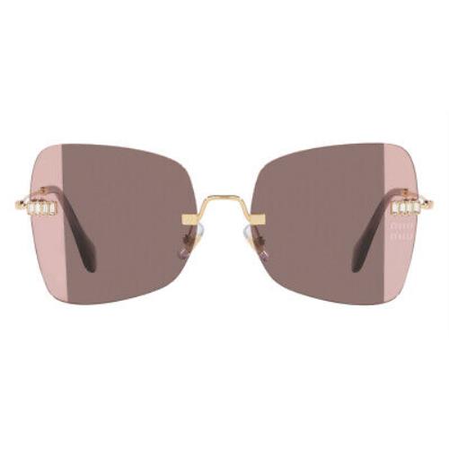 Miu Miu 0MU 50WS Sunglasses Women Geometric Gold 59mm