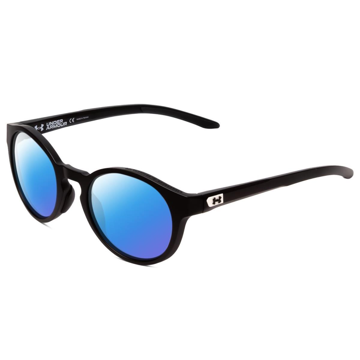 Under Armour Infinity 52mm Oval Bi-focal Polarized Sunglasses in Black 41 Option Blue Mirror Polar