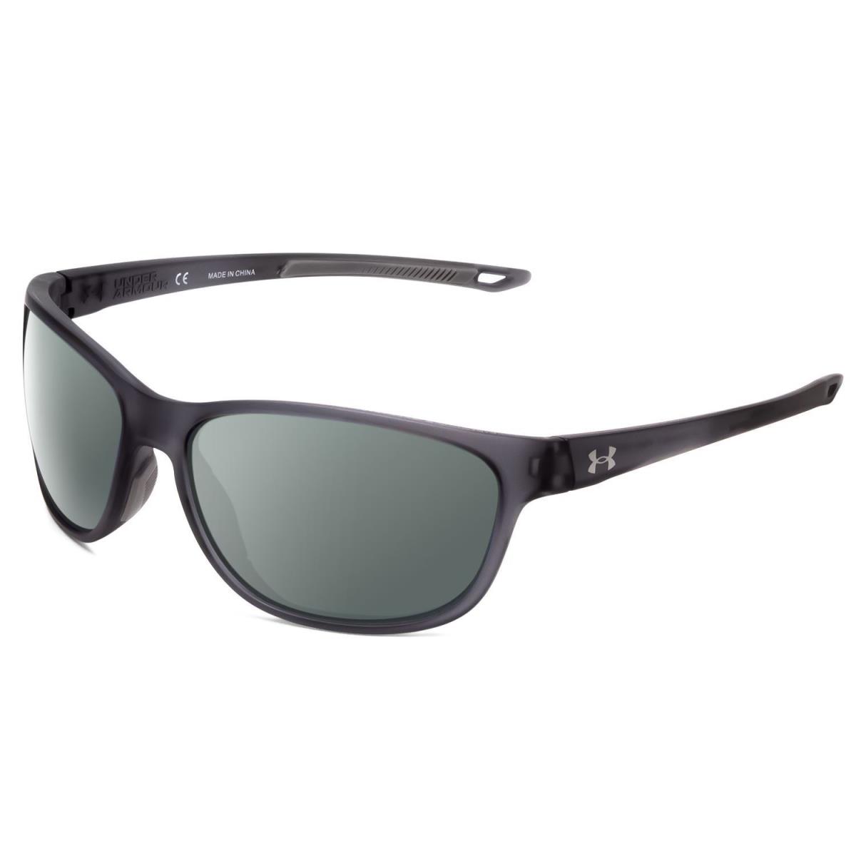 Under Armour Undeniable Unisex Oval Polarized Sunglasses Matte Crystal Grey 61mm Smoke Grey Polar