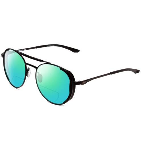 Under Armour Instinct Pursuit Unisex Polarized Bi-focal Sunglasses in Black 55mm Green Mirror