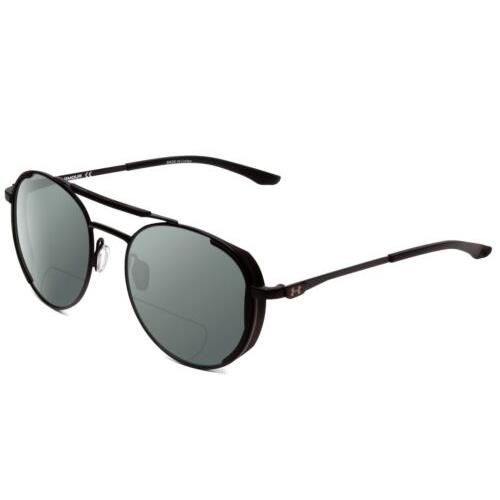 Under Armour Instinct Pursuit Unisex Polarized Bi-focal Sunglasses in Black 55mm Grey