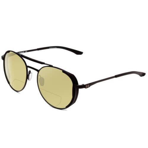 Under Armour Instinct Pursuit Unisex Polarized Bi-focal Sunglasses in Black 55mm Yellow