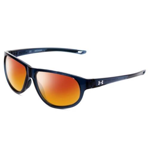Under Armour Intensity Ladies Oval Polarized Sunglasses Matte Blue Crystal 59 mm - Frame: