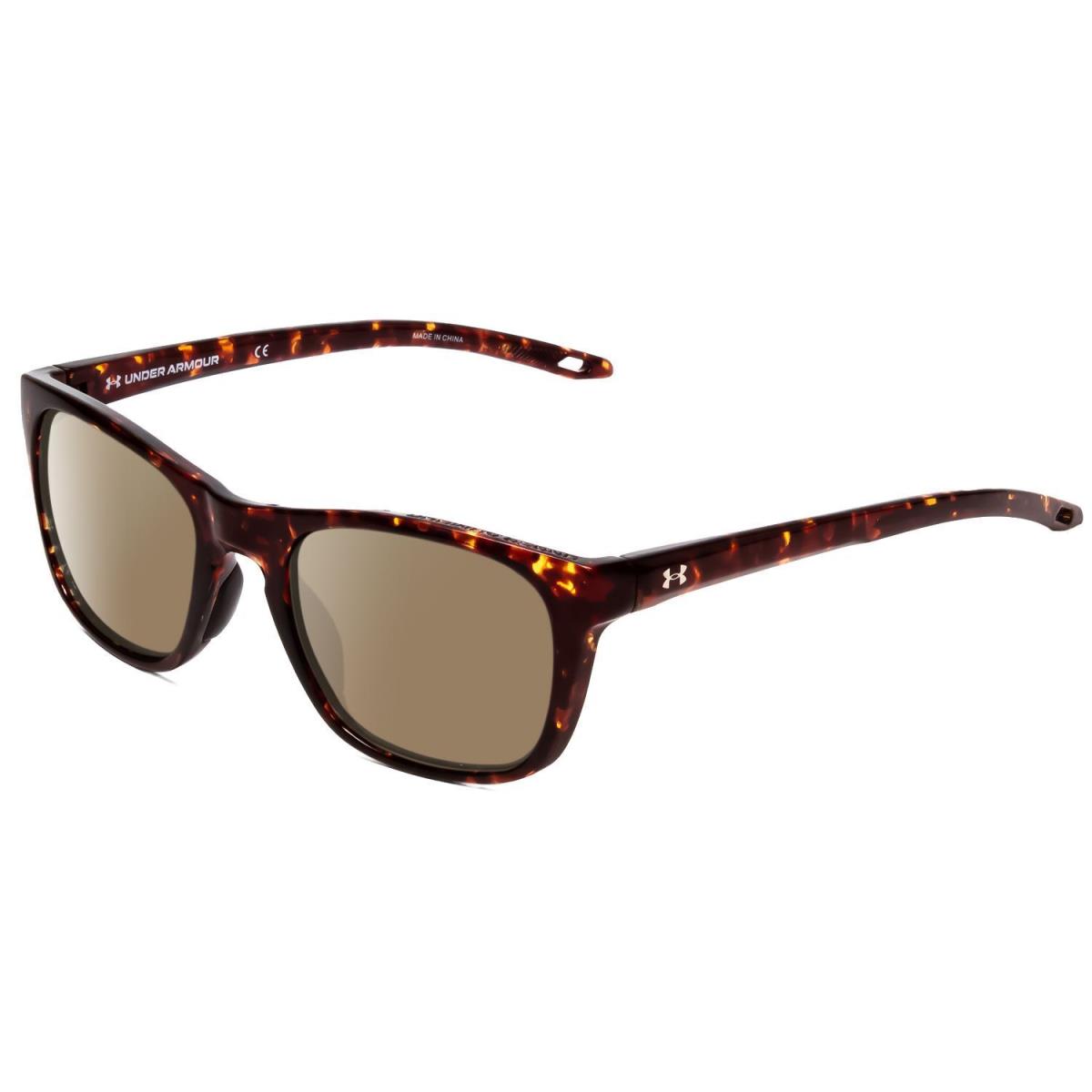 Under Armour Raid Unisex Classic Polarized Sunglasses Havana Tortoise Gold 55 mm Amber Brown Polar