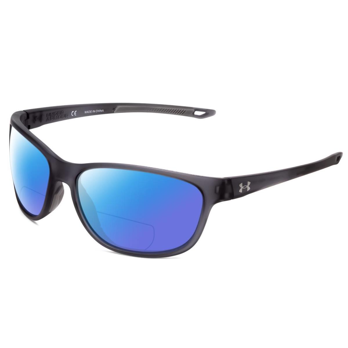 Under Armour Undeniable Unisex Polarized Bi-focal Sunglasses Crystal Grey 61 mm Blue Mirror