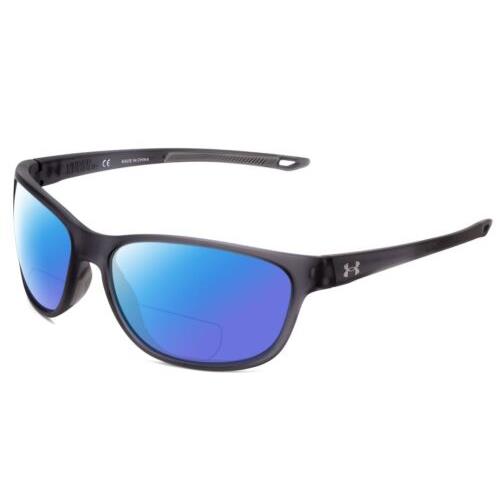 Under Armour Undeniable Unisex Polarized Bi-focal Sunglasses Crystal Grey 61 mm Blue Mirror