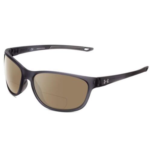Under Armour Undeniable Unisex Polarized Bi-focal Sunglasses Crystal Grey 61 mm Brown