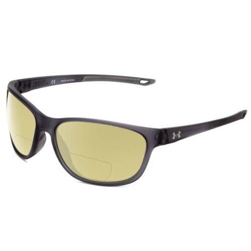 Under Armour Undeniable Unisex Polarized Bi-focal Sunglasses Crystal Grey 61 mm Yellow