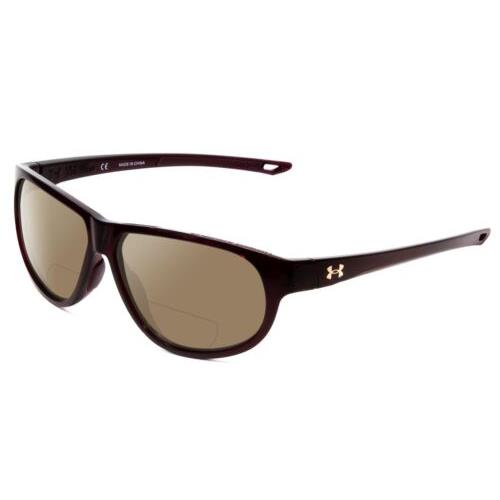 Under Armour Intensity Ladies Oval Polarize Bi-focal Sunglasses Red Crystal 59mm Brown