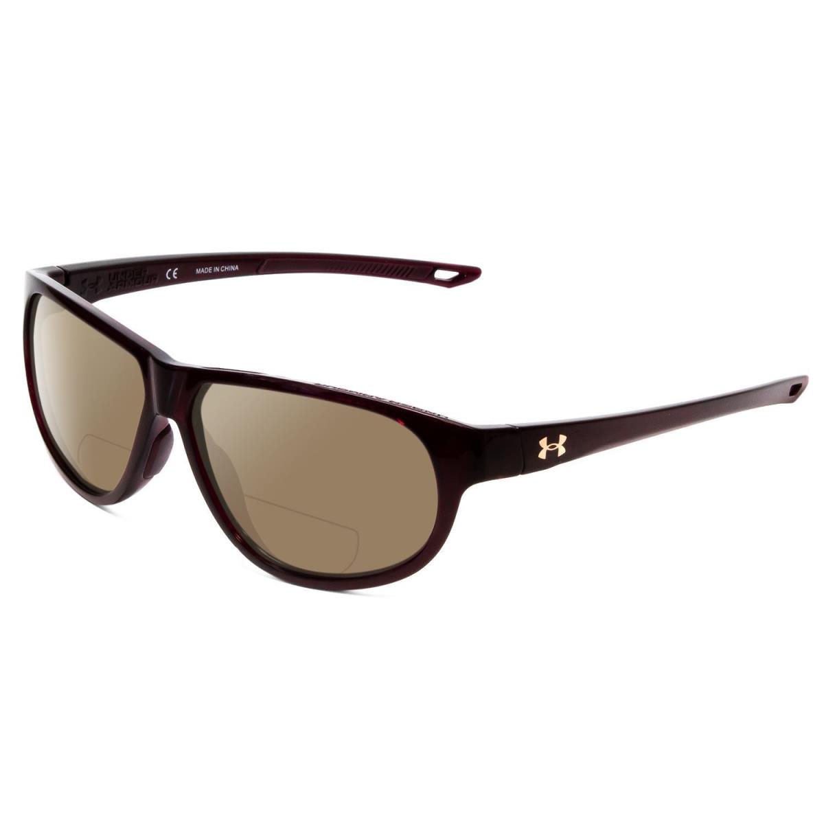 Under Armour Intensity Ladies Oval Polarize Bi-focal Sunglasses Red Crystal 59mm Brown