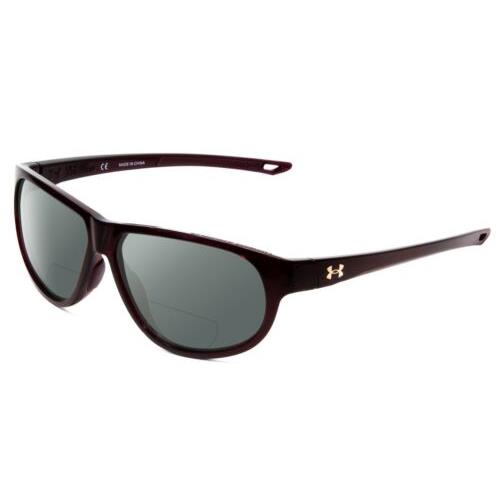 Under Armour Intensity Ladies Oval Polarize Bi-focal Sunglasses Red Crystal 59mm Grey