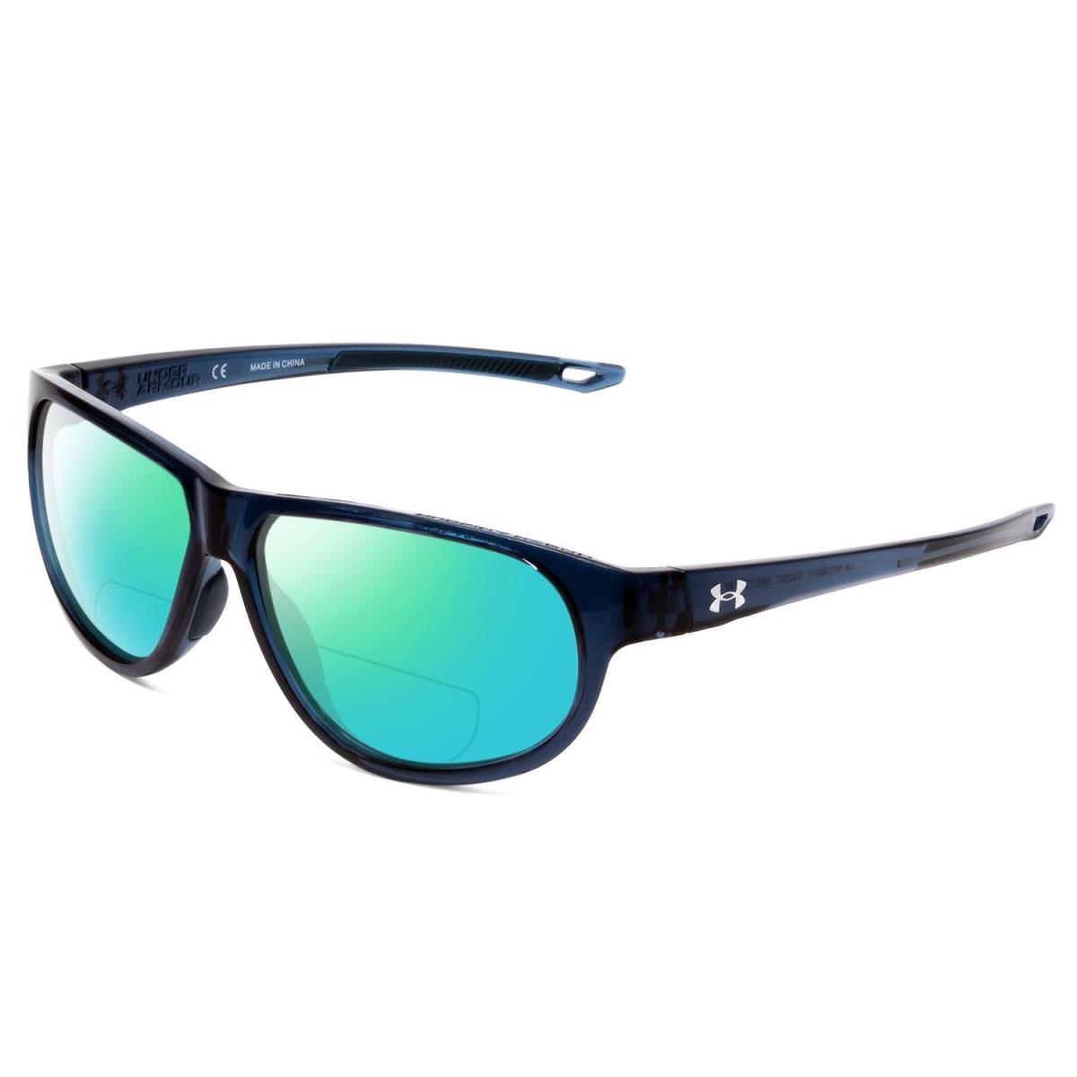 Under Armour Intensity Ladies Polarized Bi-focal Sunglasses in Blue Crystal 59mm Green Mirror