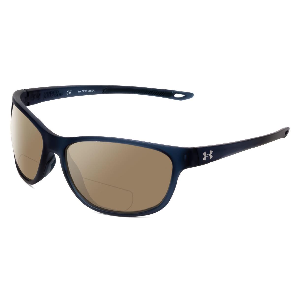 Under Armour Undeniable Unisex Polarized Bi-focal Sunglasses Blue Crystal 61 mm Brown