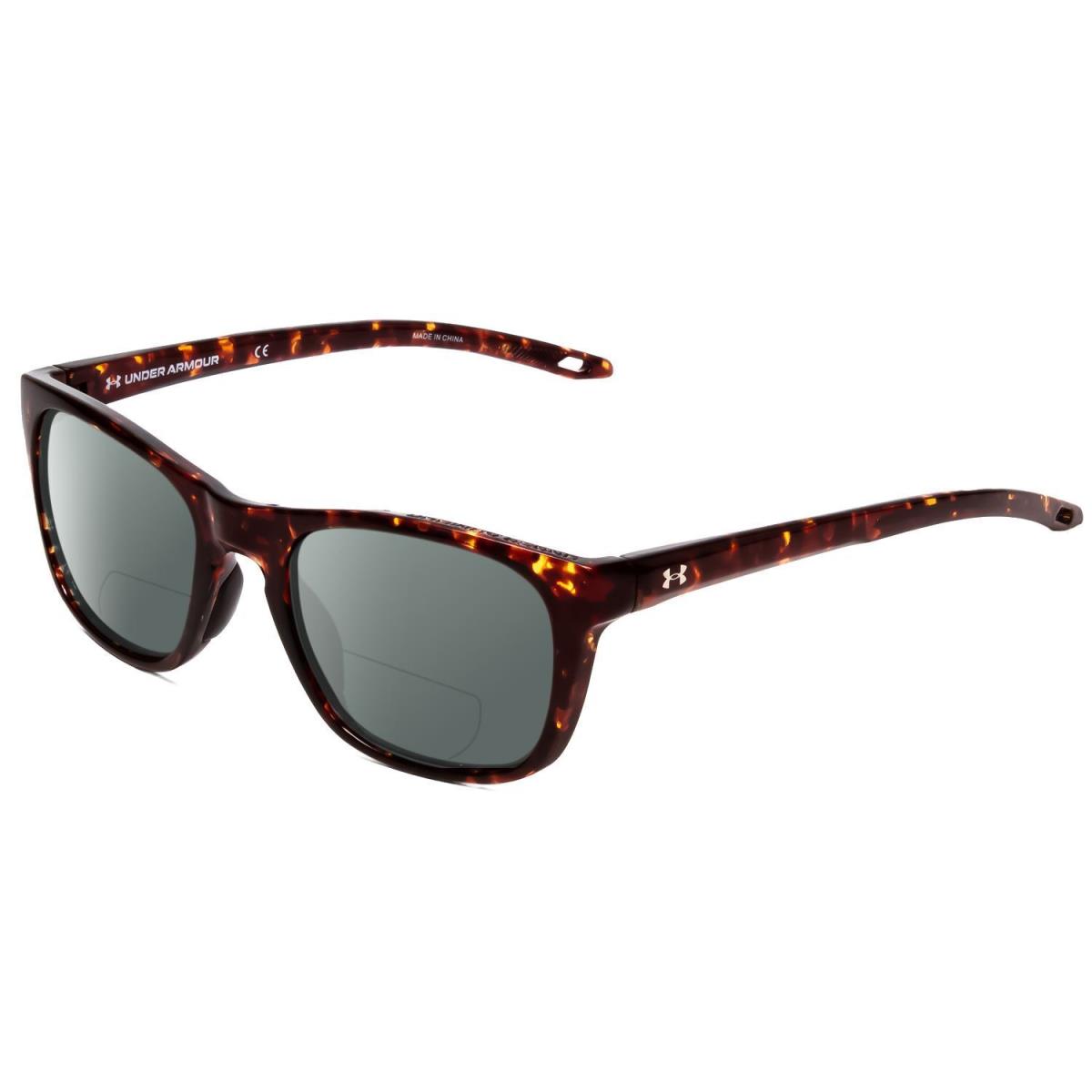 Under Armour Raid Unisex Polarized Bi-focal Sunglasses in Havana Tortoise 55 mm Grey