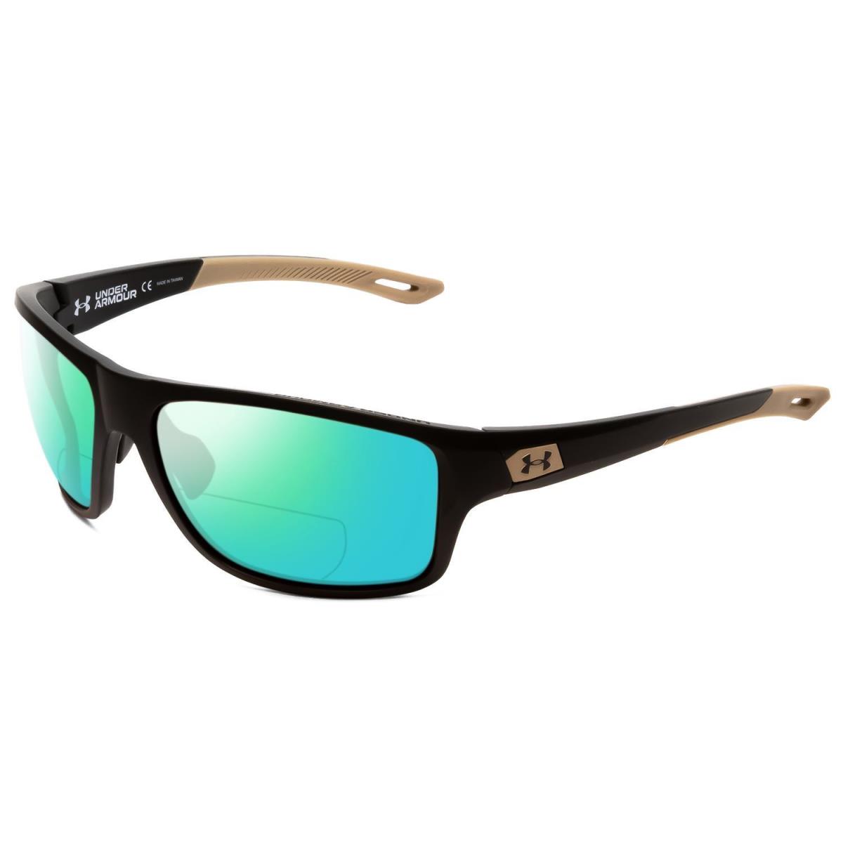 Under Armour Battle Mens Polarized Bifocal Sunglasses Matte Green 65mm 41 Option Green Mirror