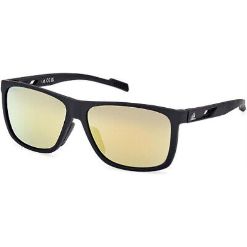 Adidas Sport SP0067 Matte Black Brown Mirror Contrast Mirror 02G Sunglasses