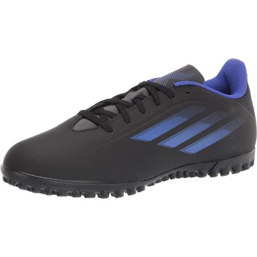 Adidas Unisex-adult X Speedflow.4 Turf Soccer Shoe Black/Sonic Ink/Solar Yellow