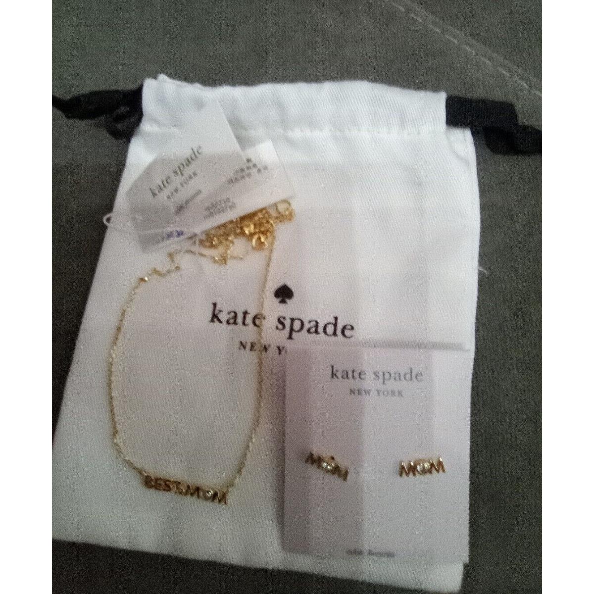 Kate Spade Best Mom Mini Pendant Necklace and Earring Set