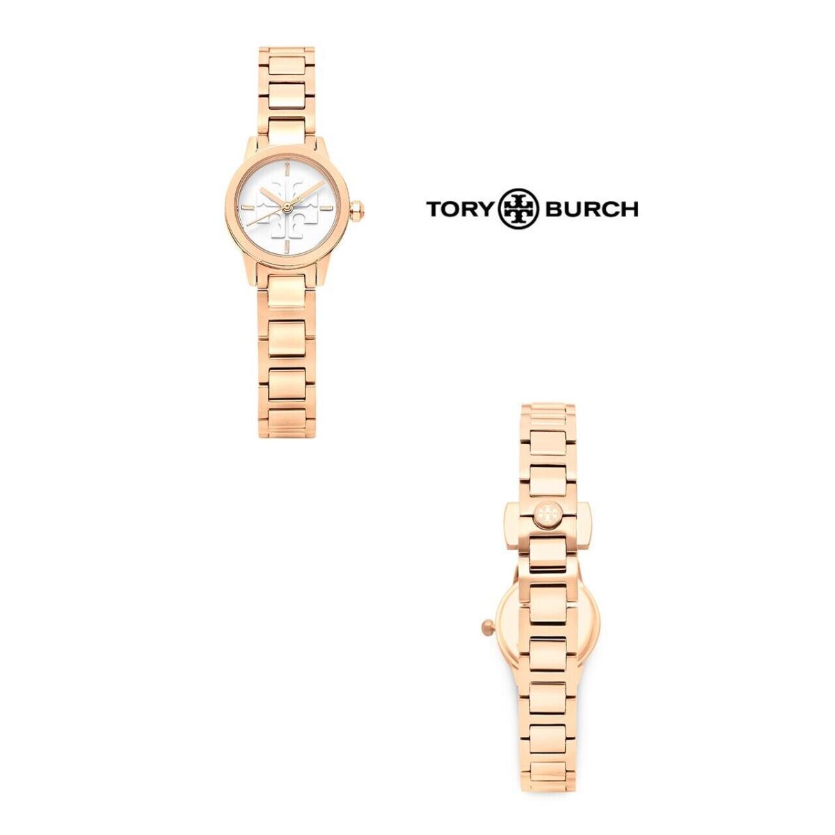 Tory Burch TBW2027 Ivory Dial 28 MM Rose Gold Bracelet Band Gigi Womens Watch - Dial: Ivory, Bezel: Ivory