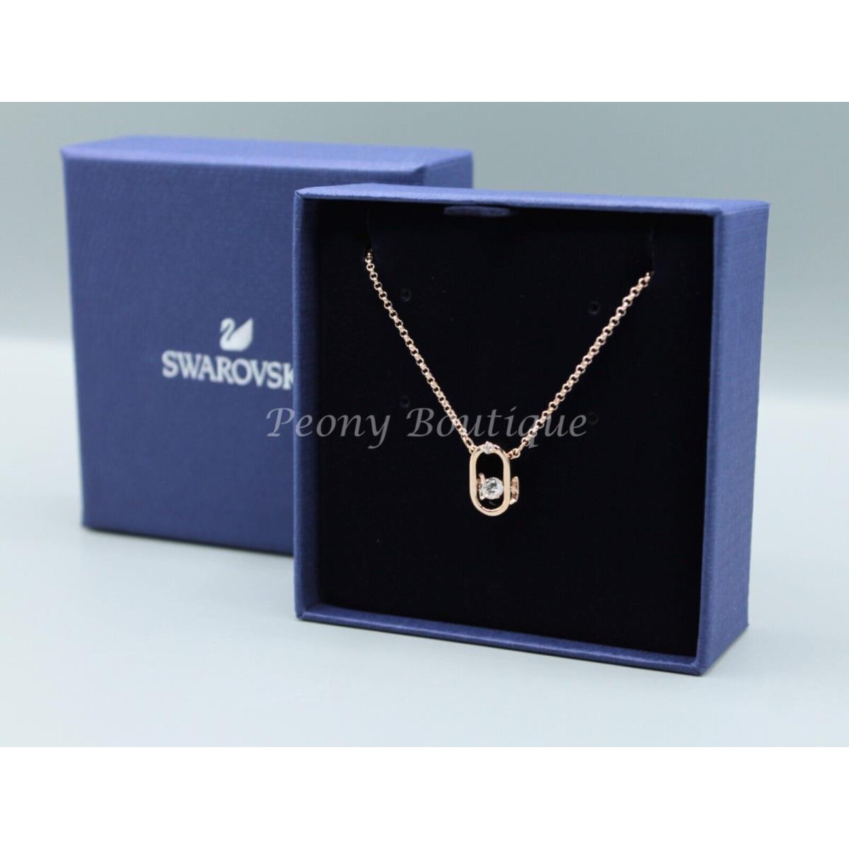 Swarovski 5468084 Sparkling Dance Necklace Jewelry Fashion Rose Gold Tone Dainty