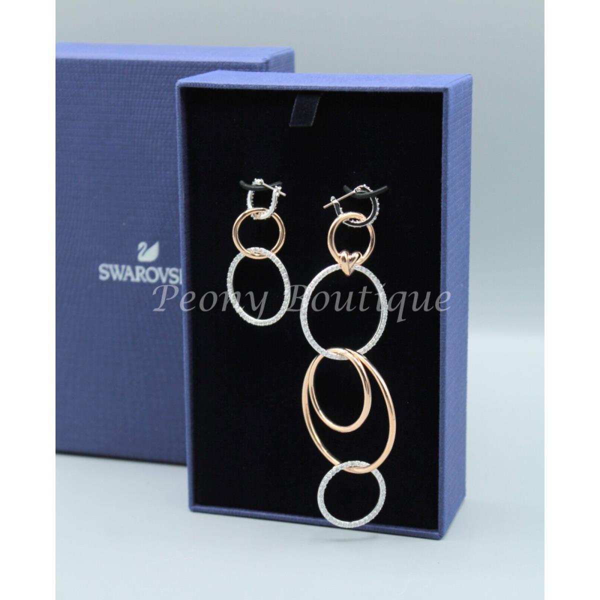 Swarovski 5520652 Lifelong Heart Love Earrings Jewelry Fashion Silver Rose Gold