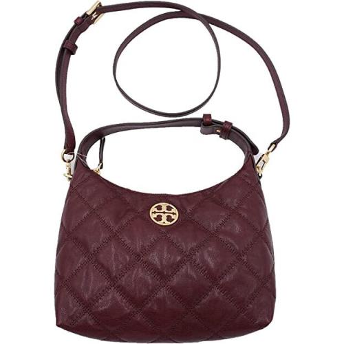 Tory Burch Willa Mini Hobo Handbag Conv. Crossbody Quilted Leather Bag