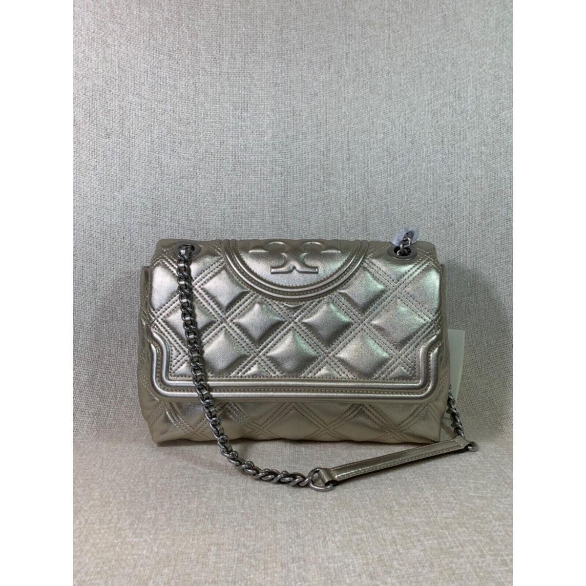 Tory Burch Metallic Soft Fleming Convertible Shoulder Bag