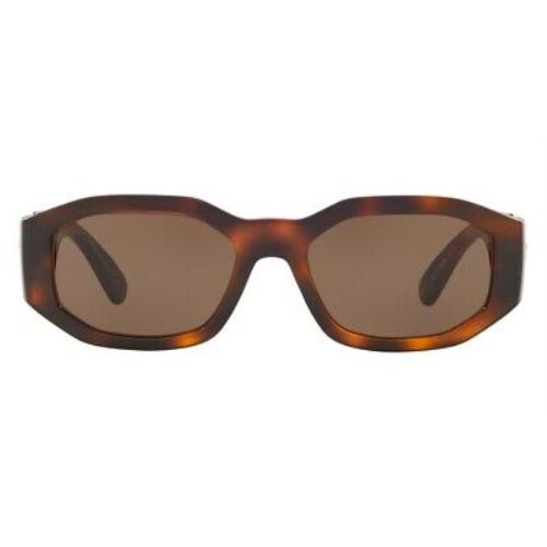 Versace VE4361 Sunglasses Men Havana Geometric 53mm