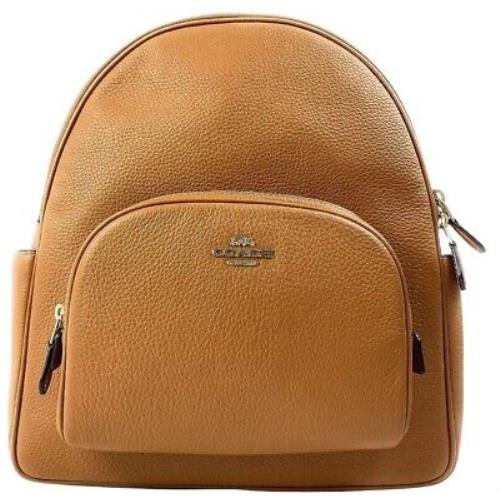 Coach Court Penny Gold Pebble Leather Backpack C8521 - Handle/Strap: Black, Hardware: Gold, Lining: Penny Gold