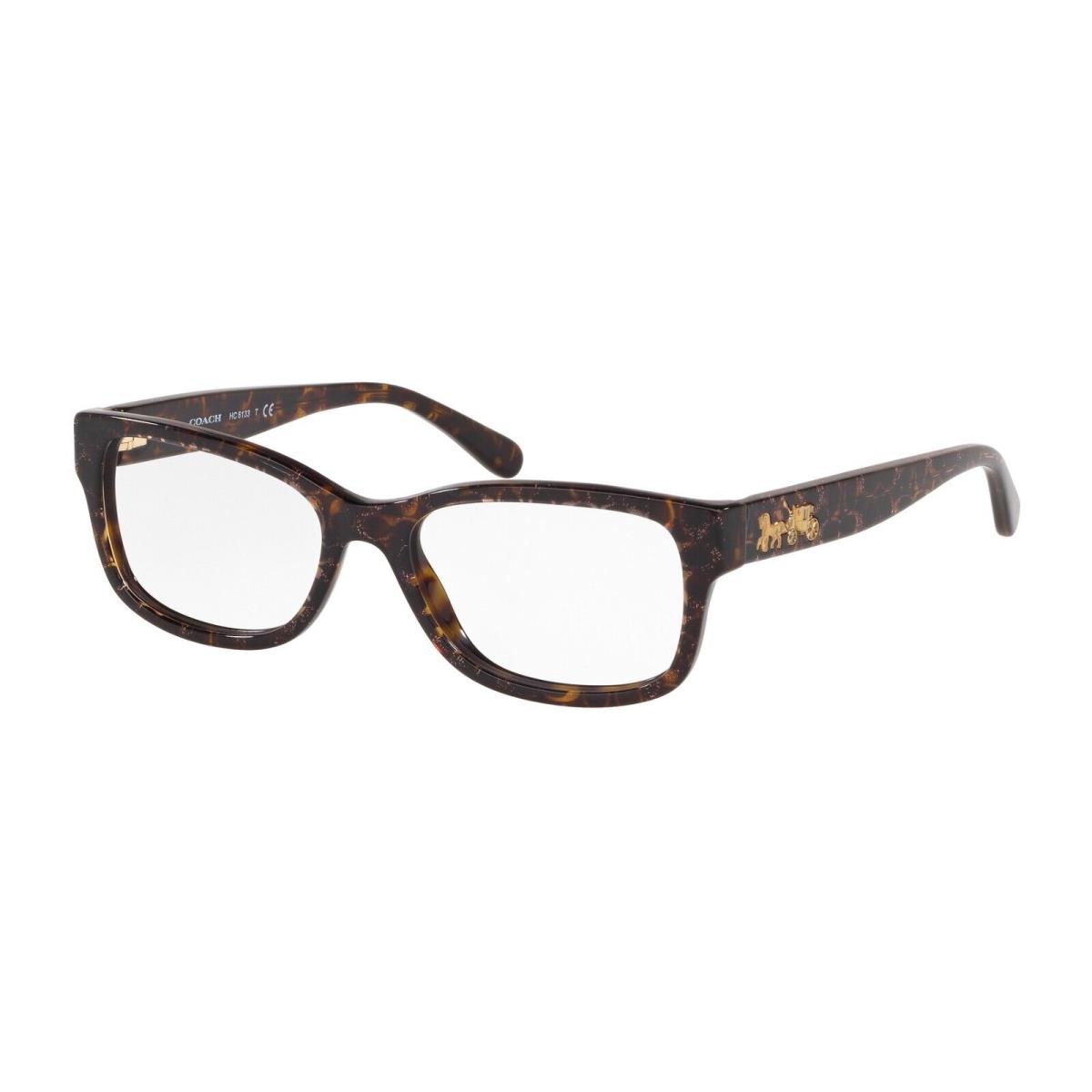 Coach Eyeglasses Optical Frame HC6133F 5573 54mm Tortoise Glitter Signature C