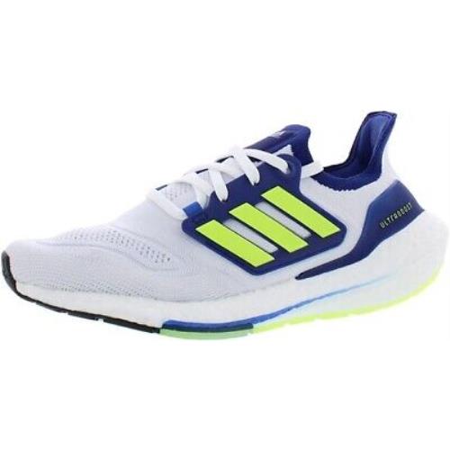 Adidas Women`s Ultraboost 22 Running Shoes White Yellow Navy Size 9 - White