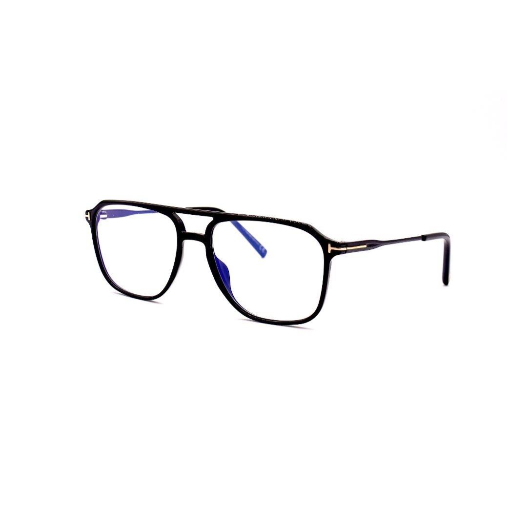 Tom Ford TF5665-B 001 Blue Block Shiny Black Eyeglasses Frame 54-16 ...