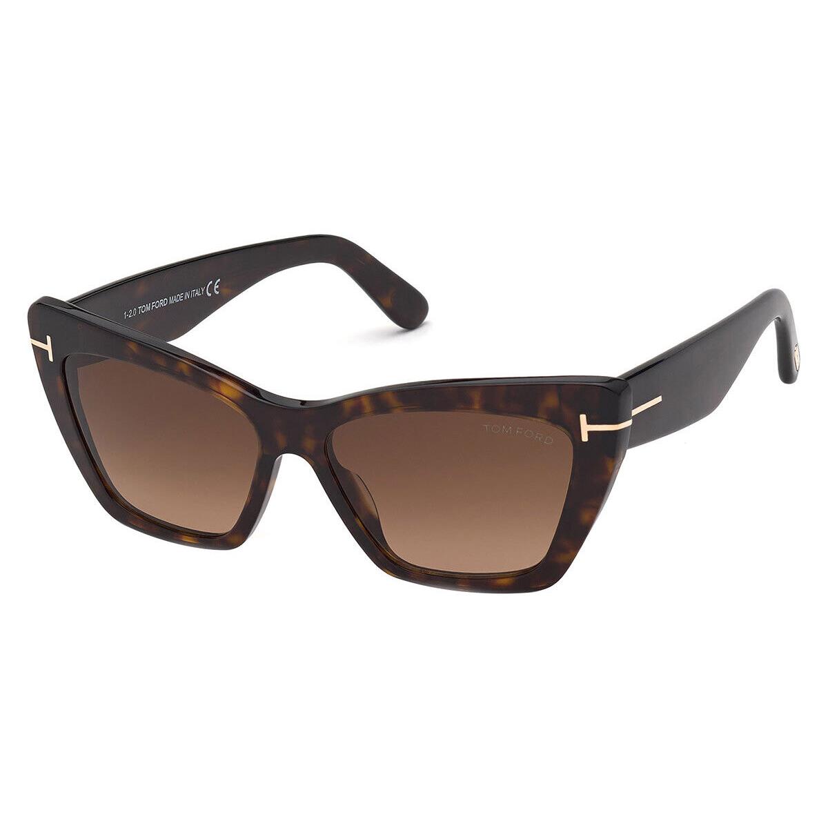 Tom Ford FT0871 Wyatt Sunglasses Shiny Classic Dark Havana 56