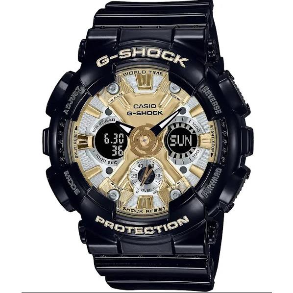 Casio G-shock Analog/digital Gold Dial Black Watch GMAS-110GB-1A / GMAS110GB-1A