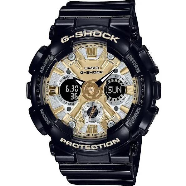Casio G-shock Analog/digital Gold Dial Black Watch GMAS-120GB-1A / GMAS120GB-1A