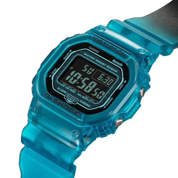 Casio G-shock Bluetooth Digital Transparent Resin Strap Watch DWB5600G-2