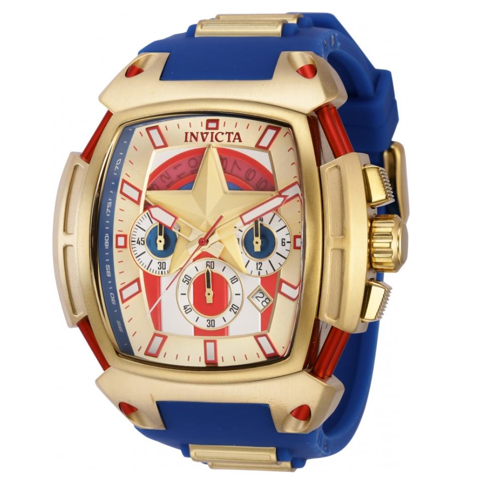 Invicta Diablo Marvel Captain America Men`s 53mm Limited Ed Chrono Watch 38380