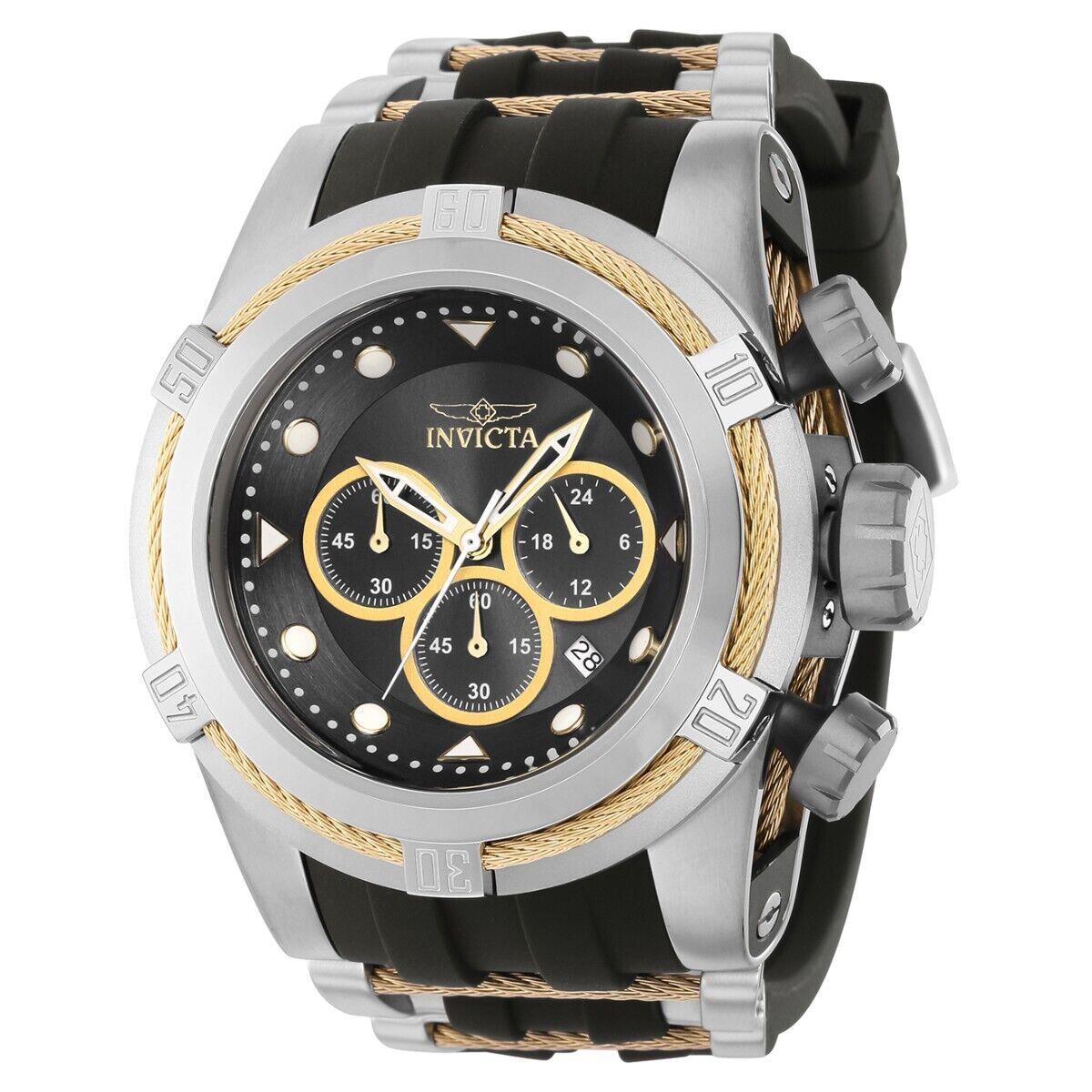 Invicta Bolt Zeus Men`s Watch - 53mm Steel Gold Black 37192