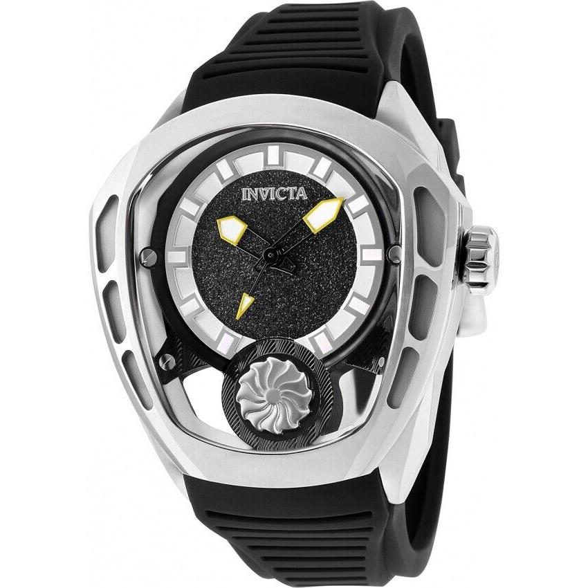 Invicta Men`s Akula Zager Exclusive Automatic Silver Black Dial 49mm Watch
