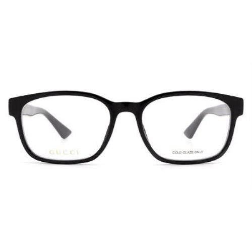 Gucci GG0749O Eyeglasses Men Black Rectangle 55mm