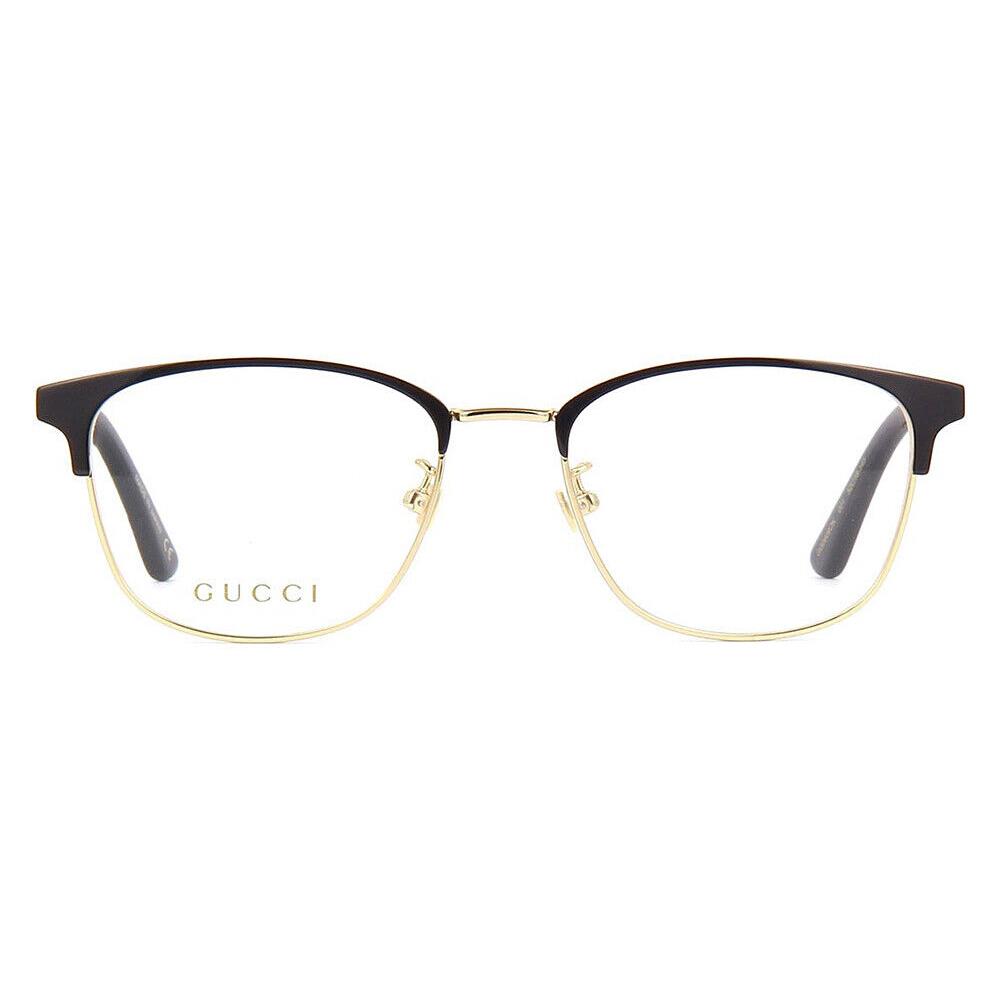 Gucci GG0609OK Eyeglasses Men Gold Rectangle 52mm