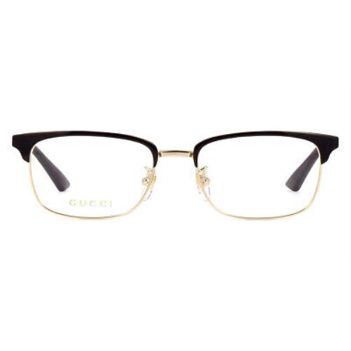 Gucci GG0131O Eyeglasses Men Black Rectangle 53mm