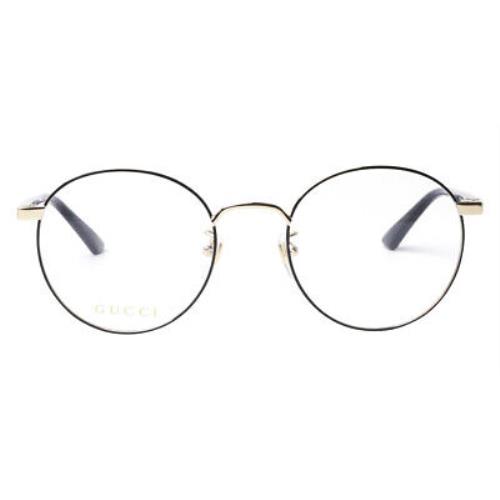 Gucci GG0297OK Eyeglasses Unisex Black Round 52mm